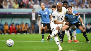 Andre Ayew's missed penalty could have seen Ghana progress out of their group (Photo Credit: FIFA)