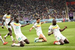 Senegal celebrating one of her goals (Photo Credit: FIFA)